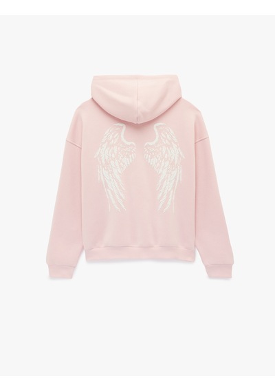 Koton Kanguru Cepli Fermuarlı Kapüşonlu Arkası Baskılı Oversize Sweatshirt Pembe 6sal10258ık Gülkurusu Koton Kanguru Cepli Fermuarlı Kapüşonlu Arkası Baskılı Oversize Sweatshirt Pembe 6sal10258ık Gülkurusu