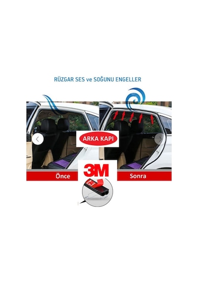 Contacall 3m Oto Kapı Kaput Bagaj Ses Toz Yalıtım Fitili 5 Metre Uzunluk