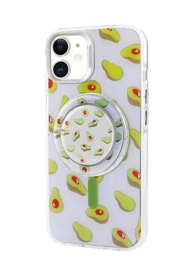 Apple Uyumlu iPhone 11 Kılıf M-safe Şarj Özellikli Tak-çıkar Pop Soketli Zore Tiktok Kapak Yeşil