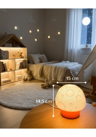 Elana Design Mumi Mantar Abajur - Abajur Ve Gece Lambası Turuncu