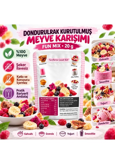 Fresh Dondurularak Kurutulmuş Fun Mix 20 G