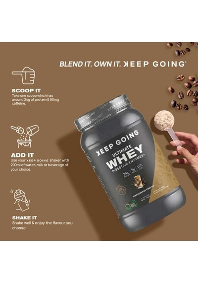 Keep Going Kahve Aromalı Whey Protein Konsantre + Sindirim Enzimleri Porsiyon Başına 24 G Protein Ve Espresso Enerjisi Pazarnaa Keep Going Kahve Aromalı Whey Protein Konsantre + Sindirim Enzimleri Porsiyon Başına 24 G Protein Ve Espresso Enerjisi Pazarnaa