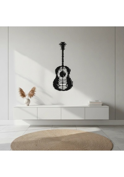 Klasik Gitar Metal Duvar Dekoru