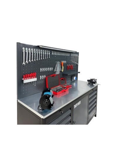 Takpower 2 Metre Dolu Takım Tezgahı 10 Çekmeceli 1 Dolaplı Premium