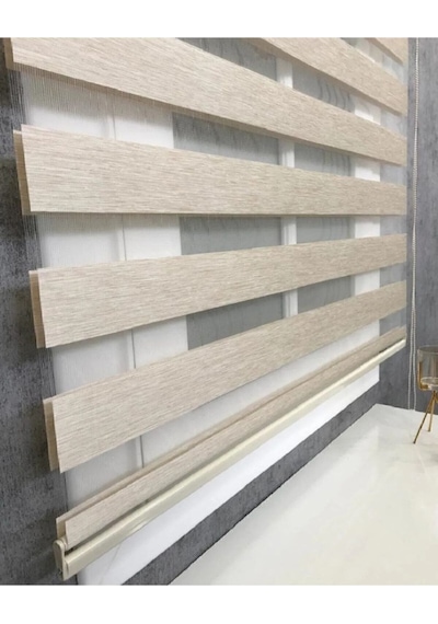 Bambu Krem R-14 Zebra Perde Krem