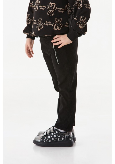 Fullamoda Beli Bağlamalı Cebi Fermuarlı Unisex Pantolon 25mcck254217418-siyah Siyah