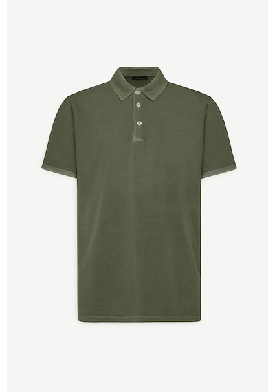 AC&Co / Altınyıldız Classics Erkek Hakı Slim Fit Dar Kesim %100 Pamuk Polo Yaka Tişört Haki