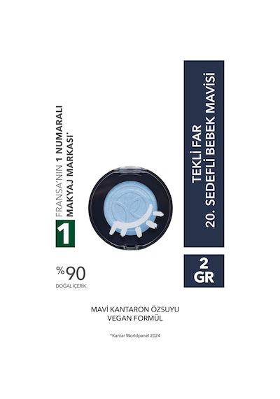 Yves Rocher Tekli Far-20.sedefli Bebek Mavisi-2g- Vegan 20 Sedefli Bebek Mavisi