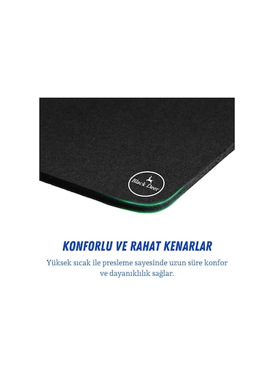 Black Deer Siyah 90x40 Large Boy Professional Gaming Ofis Mouse Pad Kaydırmaz Mouse Pad