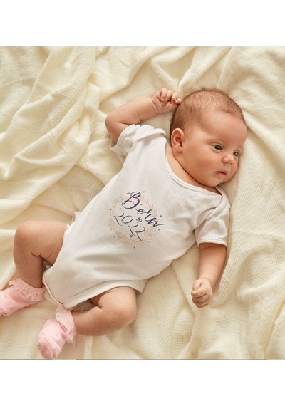 Bk Kids Born To 2022 Tasarımlı Bebek Body Zıbın - Model 1 0-3 Ay sarı