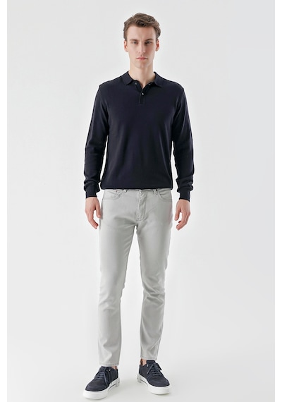 Morven Erkek Gri Mevsimlik Pamuk 5 Cep Slim Fit Jean Pantolon 25ms003008100 Gri Gri