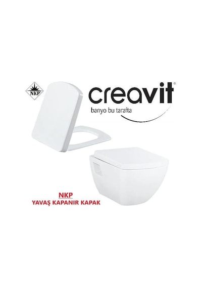 Creavit Tp326 Asma Klozet + Nkp Zümrüt Yavaş Kapanır Kapaklı
