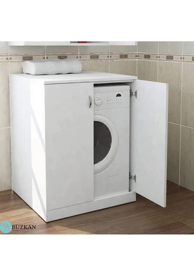 %100 Mdf Çamaşır Makinesi Dolabı Beyaz