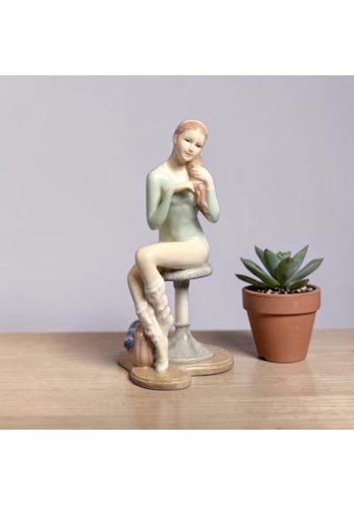 Dekoratif Balerin Biblo Wise Veronese Zarif Dans Figürü Porselen Obje 18 Cm .