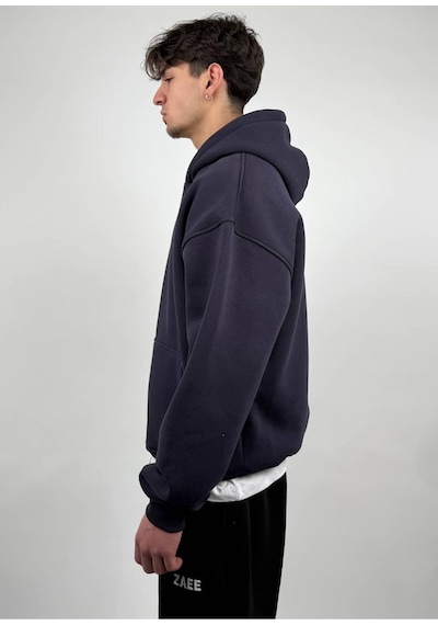 Zaee Basic Oversize Hoodie Gece Mavi