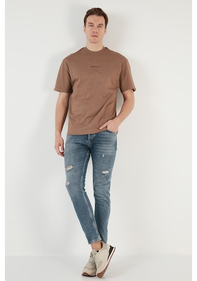 Buratti Pamuklu Relaxed Fit Sıfır Yaka Erkek T Shirt 5902702 Toprak Buratti Pamuklu Relaxed Fit Sıfır Yaka Erkek T Shirt 5902702 Toprak