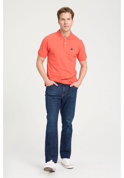Regular Fit Normal Kesim Polo Yaka %100 Pamuk Mercan Rengi Tişört W7D5K4XX2T512 Coral