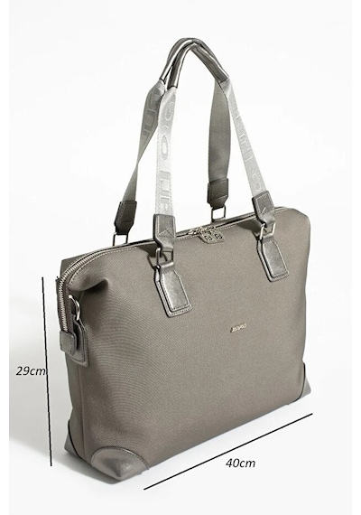 Just Polo Kadın Büyük Valiz Boy Ayarlanabilir Askılı Lüks El Ve Omuz Çantası Shopper Gri