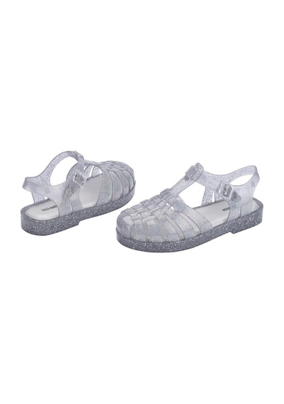 Mini Melissa Çocuk Possession Gri Parlak Simli Sandalet-14479