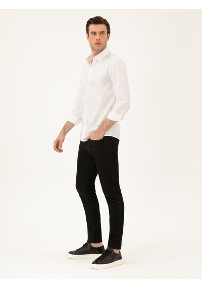 Cacharel Beyaz Slim Fit Pmuk Karışımlı Gömlek 15841036