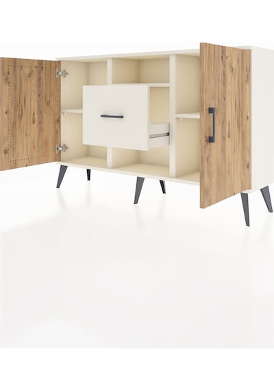 Arges Konsol 3 Raflı Tek Çekmeceli 2 Kapaklı 132x30x83 Aytaşı-çam/aytaşı Çam/aytaşı Arges Konsol 3 Raflı Tek Çekmeceli 2 Kapaklı 132x30x83 Aytaşı-çam/aytaşı Çam/aytaşı