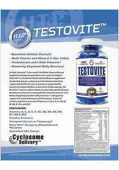 Hitech Testovite Testo Booster + Vitamin Complex 90 Tablet