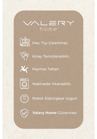 Vl Yıkanabilir Post Peluş Yolluk Beyaz Ekru