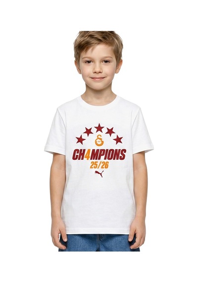 Puma Gsk Winners Tee Jr Çocuk T-shirt 792300-04 BEYAZ