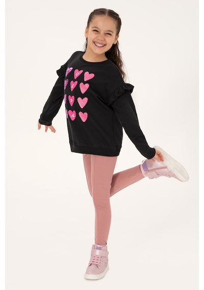 U.s. Polo Assn. Kız Çocuk Siyah Sweatshirt 50317912-vr046 Sıyah