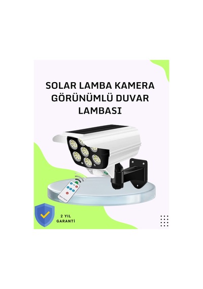 3 Modlu Güneş Paneli Aydınlatmalı Dış Mekan Güvenlik Işığı Ip65 Su Geçirmez, Pır Sensörlü Mercan-çok Renkli
