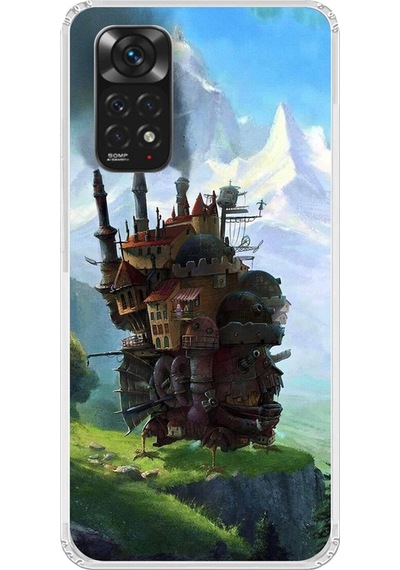 Xiaomi Redmi Note 11 Uyumlu Şeffaf Kılıf Howls Moving Castle 1 Tasarımlı