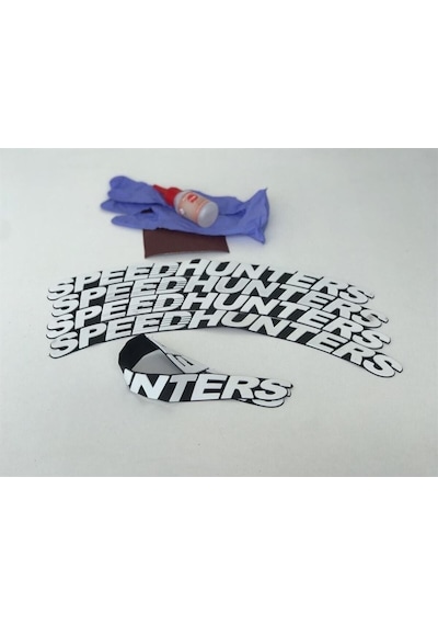 Speedhunters Beyaz Kalıcı Lastik Yazısı Speedhunters Sticker 8 Kit