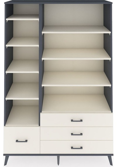 Hyperion Dolap 9 Raflı 4 Çekmeceli 132x44x195 Antrasit-aytaşı/aytaşı Aytası/aytası - Antrasıt Hyperion Dolap 9 Raflı 4 Çekmeceli 132x44x195 Antrasit-aytaşı/aytaşı Aytası/aytası - Antrasıt