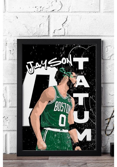 Jayson Tatum Çerçeveli Tablo - Basketbol Nba Posteri Tablo