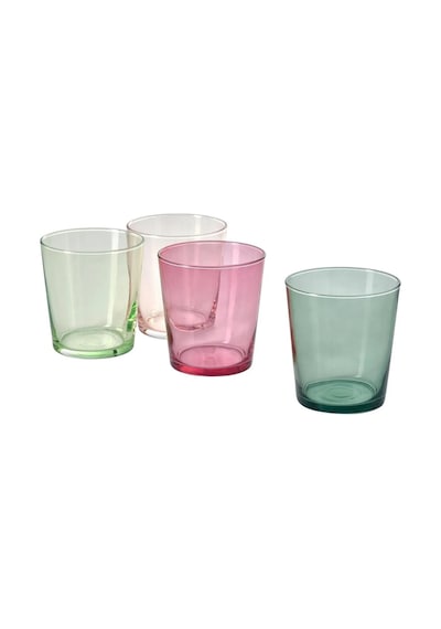 Ikea Pappersbjörk 4'lı Meşrubat Bardağı 300 Ml Yeşil Pembe Turkuaz Çok Renkli
