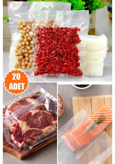 20 Li Paket Vakum Poşeti 25 X 35 Vakum Poşeti Cn