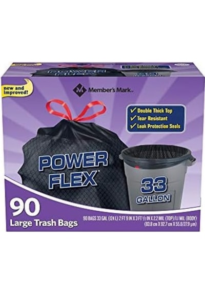 Bir Üye Markası 33 Galon Power-guard İpli Çöp Torbaları 90 Ct. - 1'li Paket