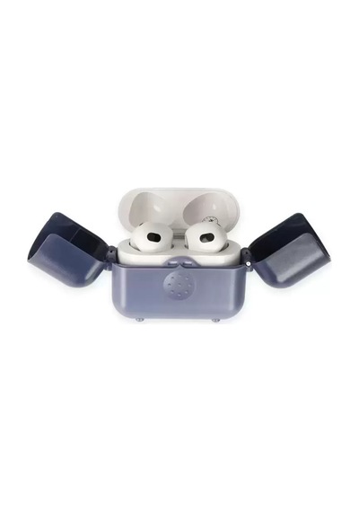 Newface Apple Airpods uyumlu3 3.nesil Basmalı Kılıf - Mavi-lacivert Çok Renkli