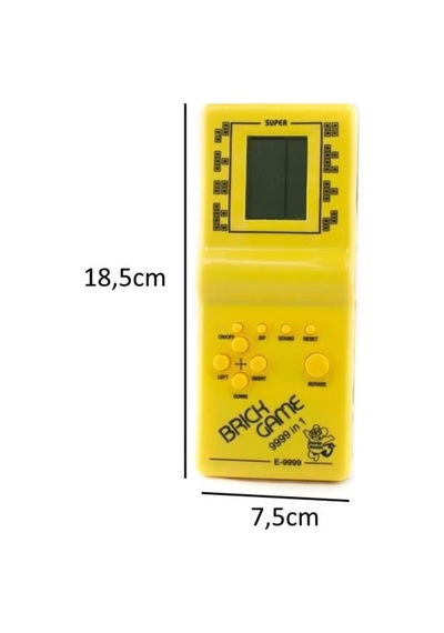 Pilli Sesli 9 Butonlu 9999 İn 1 Renkli Nostaljik Tetris Eğitici Ve Eğlenceli Oyuncak El Konsolu
