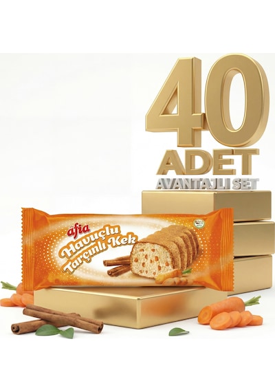 Afia Havuç Tarçınlı Kek 40x40 Gr
