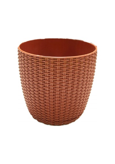 Bahçe Ve Balkon Rattan Desen Çiçek Saksısı