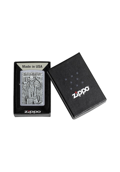 Zippo 207 Saloon Skull Emblem Çakmak - 49298-083535