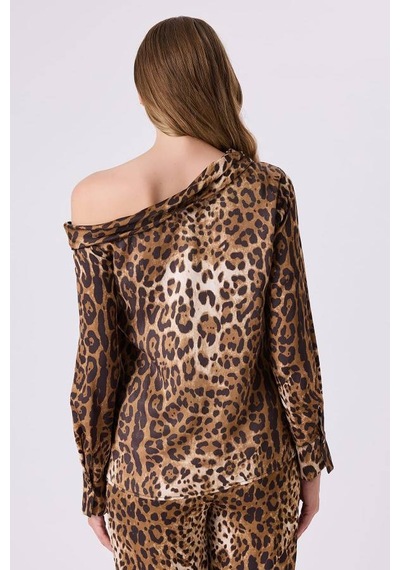 Fever Kayık Yakalı Kadın Bluz 342114032 LEOPAR
