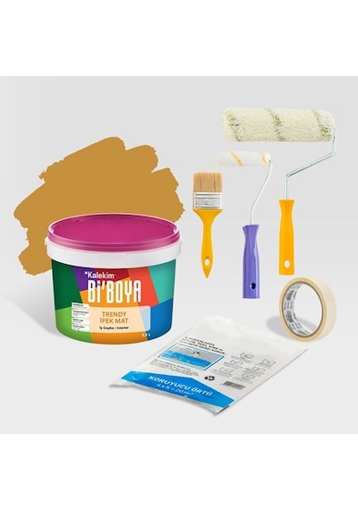 Bi Boya Tek Oda Boyama Seti 2.5 L Hardal
