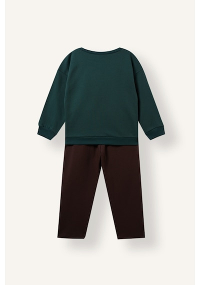 Defacto Ayı Baskılı Sweatshirt Ve Eşofman Altı 2li Takım Erkek Bebek I3308a526wngn536 Yeşil-gn536