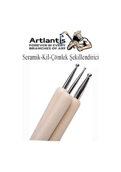 Seramik Kil Çömlek Şekillendirici 3 Lü 1 Paket Seramik Modelaj Oyma Seti Heykel Hobi Tasarım