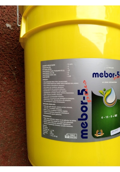 Mebor 5 Plus 4-15-0 + 5 Bor B + 5 Çinko Zn İçerikli Sıvı Gübre 20 Litre Diğer
