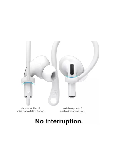 Caseonn Samsung Galaxy Buds 3 Fe / Buds 3 Pro / Buds 3 Kulak Üstü Kulaklık Tutucu Spor Kanca, Esnek Silikon Düşme Önleyici Askı Siyah