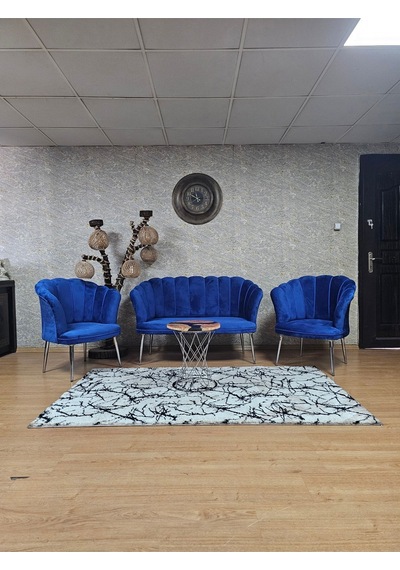 Zafir Papatya Çay Seti Koltuk Takımı Krom Sivriltme Ayak, Balkon, Salon, Ofis, Cafe Koltuk Takımı Mavi Zafir Papatya Çay Seti Koltuk Takımı Krom Sivriltme Ayak, Balkon, Salon, Ofis, Cafe Koltuk Takımı Mavi