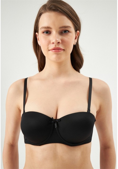 Eros Siyah Ersk160 Adela Straplez Double Push-up Sütyen